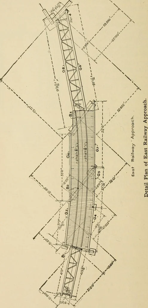 An illustration from Types and details of bridge construction, 1904, leaf 289