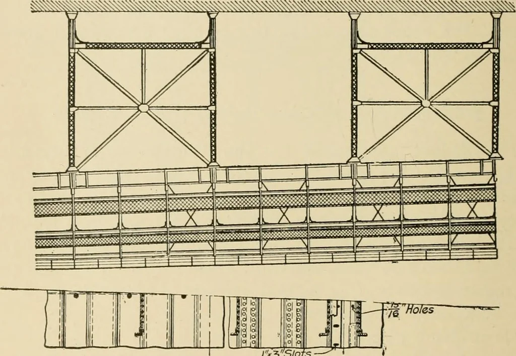 An illustration from Types and details of bridge construction, 1904, leaf 299