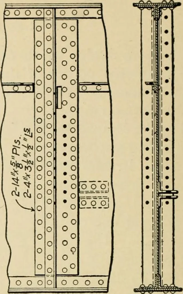 An illustration from Types and details of bridge construction, 1904, leaf 337