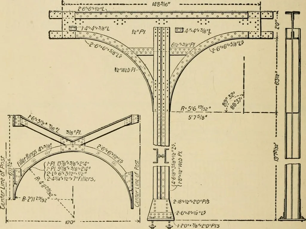 An illustration from Types and details of bridge construction, 1904, leaf 359