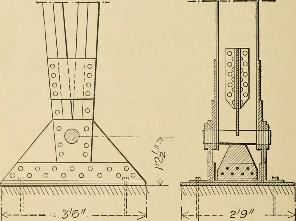 An illustration from Types and details of bridge construction, 1904, leaf 379