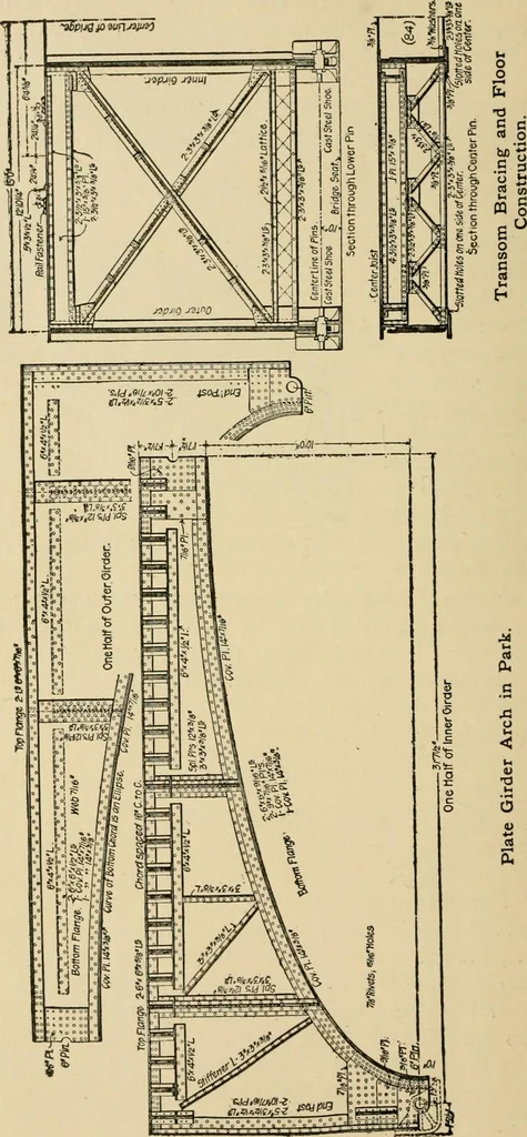 An illustration from Types and details of bridge construction, 1904, leaf 391
