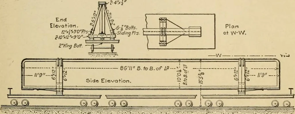 An illustration from Types and details of bridge construction, 1904, leaf 56