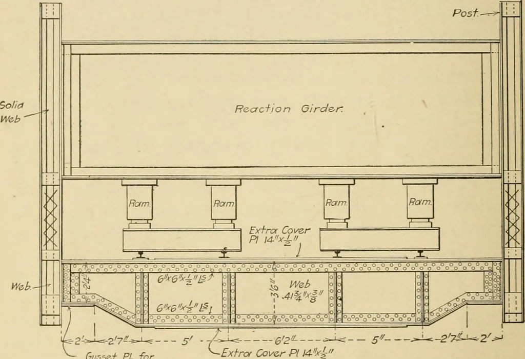 An illustration from Types and details of bridge construction, 1904, leaf 61