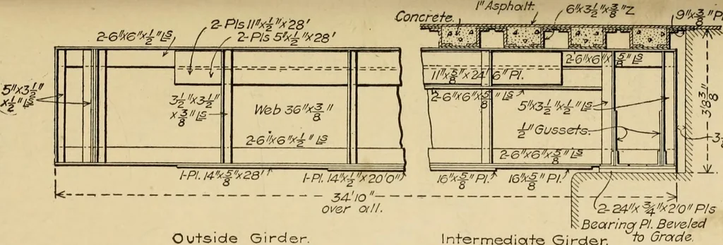 An illustration from Types and details of bridge construction, 1904, leaf 70