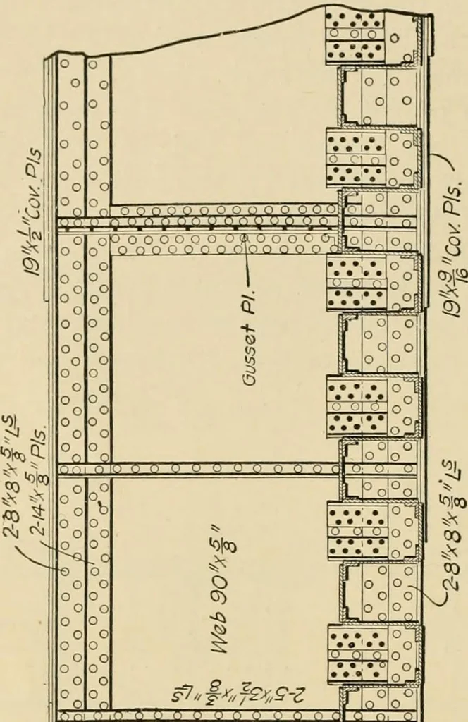 An illustration from Types and details of bridge construction, 1904, leaf 75