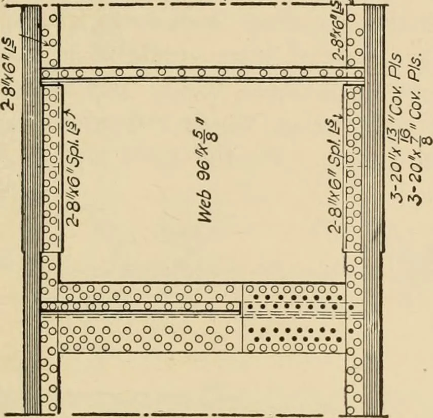 An illustration from Types and details of bridge construction, 1904, leaf 94