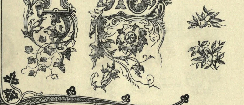 An illustration from Types of the De Vinne press; specimens for the use of compositors, proofreaders and publishers, 1907, leaf 83
