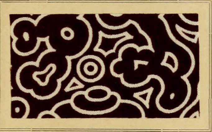 An illustration from Typfarben auf Baumwolle : gedruckt und geätzt = Standard colours on cotton : printed and discharged, 1900, leaf 10