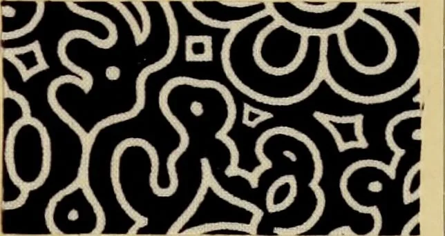 An illustration from Typfarben auf Baumwolle : gedruckt und geätzt = Standard colours on cotton : printed and discharged, 1900, leaf 10