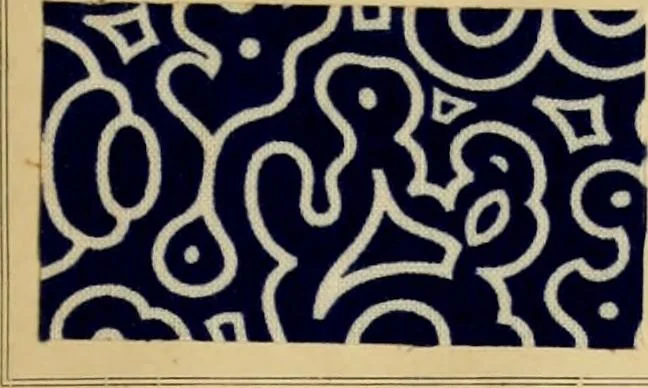 An illustration from Typfarben auf Baumwolle : gedruckt und geätzt = Standard colours on cotton : printed and discharged, 1900, leaf 12