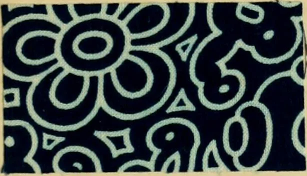 An illustration from Typfarben auf Baumwolle : gedruckt und geätzt = Standard colours on cotton : printed and discharged, 1900, leaf 12