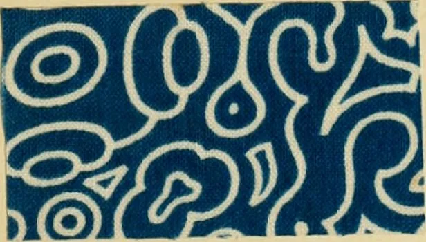 An illustration from Typfarben auf Baumwolle : gedruckt und geätzt = Standard colours on cotton : printed and discharged, 1900, leaf 12