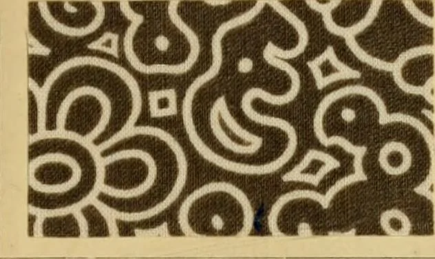 An illustration from Typfarben auf Baumwolle : gedruckt und geätzt = Standard colours on cotton : printed and discharged, 1900, leaf 14