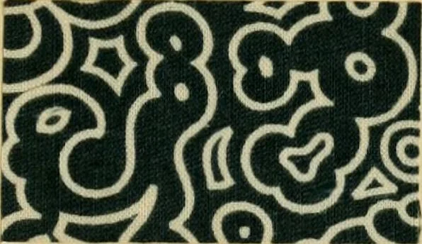 An illustration from Typfarben auf Baumwolle : gedruckt und geätzt = Standard colours on cotton : printed and discharged, 1900, leaf 14