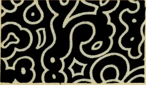 An illustration from Typfarben auf Baumwolle : gedruckt und geätzt = Standard colours on cotton : printed and discharged, 1900, leaf 14