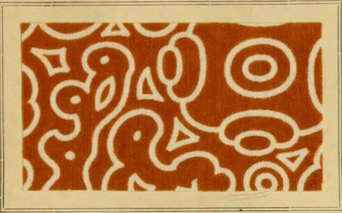 An illustration from Typfarben auf Baumwolle : gedruckt und geätzt = Standard colours on cotton : printed and discharged, 1900, leaf 18