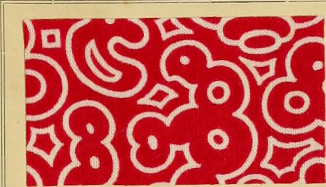 An illustration from Typfarben auf Baumwolle : gedruckt und geätzt = Standard colours on cotton : printed and discharged, 1900, leaf 18