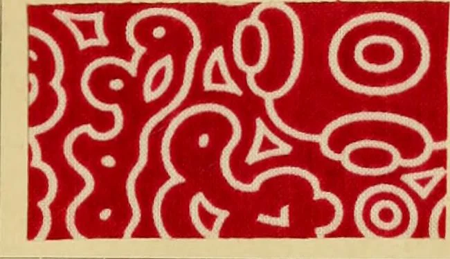 An illustration from Typfarben auf Baumwolle : gedruckt und geätzt = Standard colours on cotton : printed and discharged, 1900, leaf 20