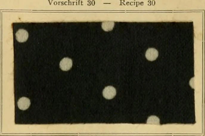 An illustration from Typfarben auf Baumwolle : gedruckt und geätzt = Standard colours on cotton : printed and discharged, 1900, leaf 40