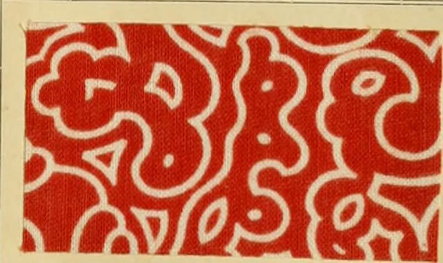 An illustration from Typfarben auf Baumwolle : gedruckt und geätzt = Standard colours on cotton : printed and discharged, 1900, leaf 44