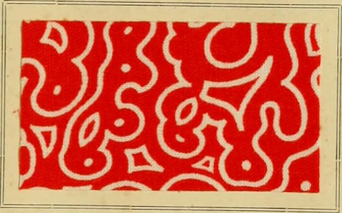 An illustration from Typfarben auf Baumwolle : gedruckt und geätzt = Standard colours on cotton : printed and discharged, 1900, leaf 46