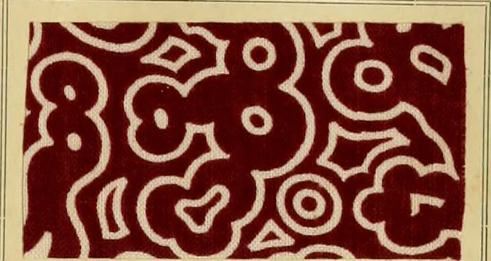 An illustration from Typfarben auf Baumwolle : gedruckt und geätzt = Standard colours on cotton : printed and discharged, 1900, leaf 48