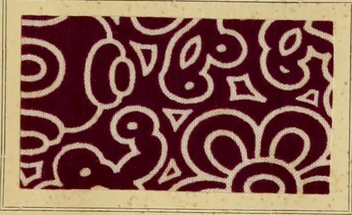 An illustration from Typfarben auf Baumwolle : gedruckt und geätzt = Standard colours on cotton : printed and discharged, 1900, leaf 50