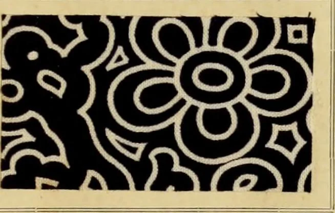 An illustration from Typfarben auf Baumwolle : gedruckt und geätzt = Standard colours on cotton : printed and discharged, 1900, leaf 52