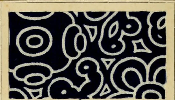 An illustration from Typfarben auf Baumwolle : gedruckt und geätzt = Standard colours on cotton : printed and discharged, 1900, leaf 52
