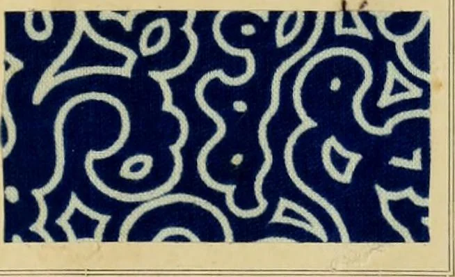 An illustration from Typfarben auf Baumwolle : gedruckt und geätzt = Standard colours on cotton : printed and discharged, 1900, leaf 54