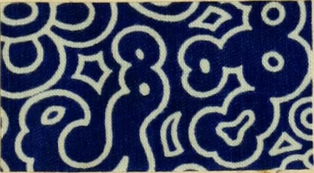 An illustration from Typfarben auf Baumwolle : gedruckt und geätzt = Standard colours on cotton : printed and discharged, 1900, leaf 54