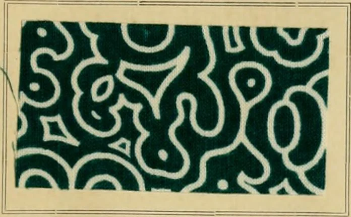 An illustration from Typfarben auf Baumwolle : gedruckt und geätzt = Standard colours on cotton : printed and discharged, 1900, leaf 56