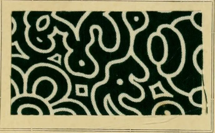 An illustration from Typfarben auf Baumwolle : gedruckt und geätzt = Standard colours on cotton : printed and discharged, 1900, leaf 56