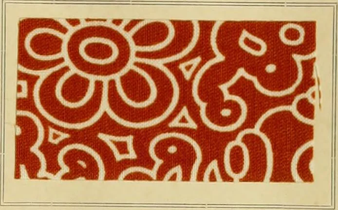 An illustration from Typfarben auf Baumwolle : gedruckt und geätzt = Standard colours on cotton : printed and discharged, 1900, leaf 56