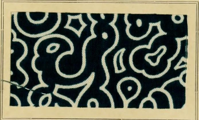 An illustration from Typfarben auf Baumwolle : gedruckt und geätzt = Standard colours on cotton : printed and discharged, 1900, leaf 56