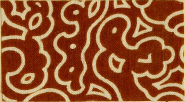An illustration from Typfarben auf Baumwolle : gedruckt und geätzt = Standard colours on cotton : printed and discharged, 1900, leaf 6
