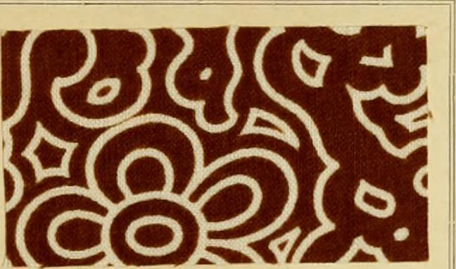 An illustration from Typfarben auf Baumwolle : gedruckt und geätzt = Standard colours on cotton : printed and discharged, 1900, leaf 6