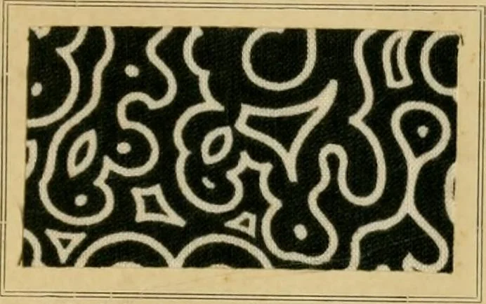 An illustration from Typfarben auf Baumwolle : gedruckt und geätzt = Standard colours on cotton : printed and discharged, 1900, leaf 60
