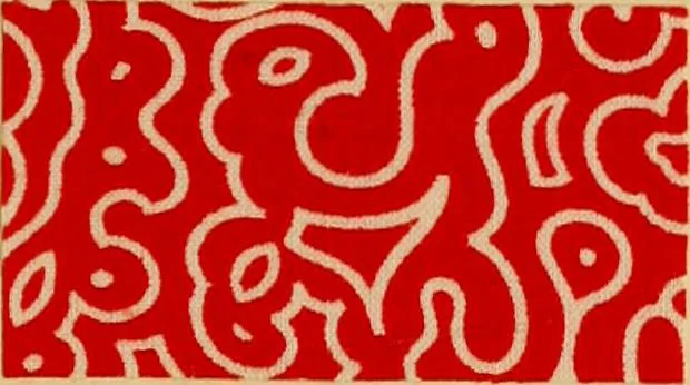 An illustration from Typfarben auf Baumwolle : gedruckt und geätzt = Standard colours on cotton : printed and discharged, 1900, leaf 64