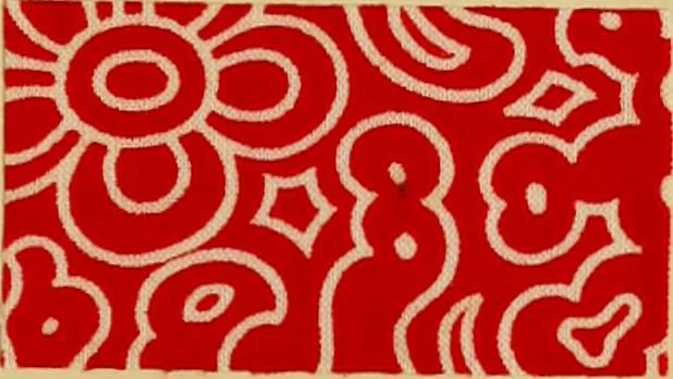 An illustration from Typfarben auf Baumwolle : gedruckt und geätzt = Standard colours on cotton : printed and discharged, 1900, leaf 64