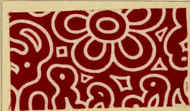 An illustration from Typfarben auf Baumwolle : gedruckt und geätzt = Standard colours on cotton : printed and discharged, 1900, leaf 64