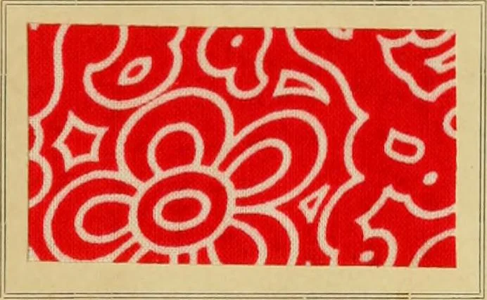 An illustration from Typfarben auf Baumwolle : gedruckt und geätzt = Standard colours on cotton : printed and discharged, 1900, leaf 8