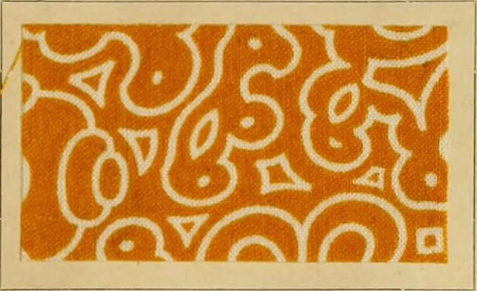 An illustration from Typfarben auf Baumwolle : gedruckt und geätzt = Standard colours on cotton : printed and discharged, 1900, leaf 8