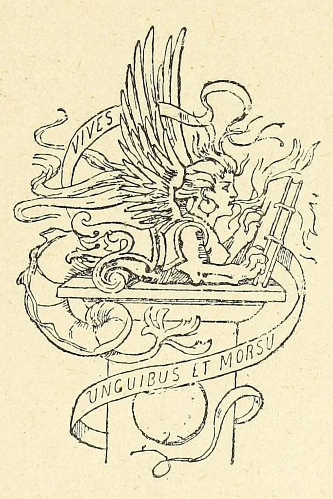 An illustration from Typhonia. Avec la règle esthétique du second Salon de la Rose Croix, 1892, leaf 9