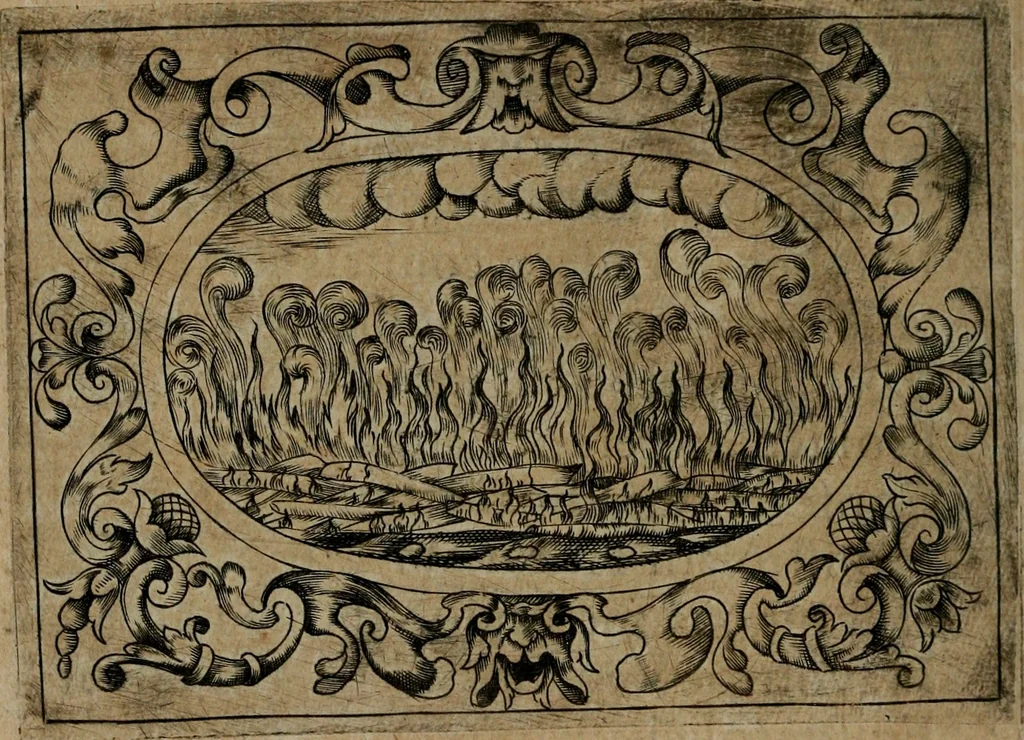 An illustration from Typicus hieropolitarcha, in antitypo expressus, anno Christi eodem : quo Theodorus Adolphus Paderbornensis Antistes XXXXVI a suis rite inauguratus ista sua exhibebat insignia, 1651, leaf 101