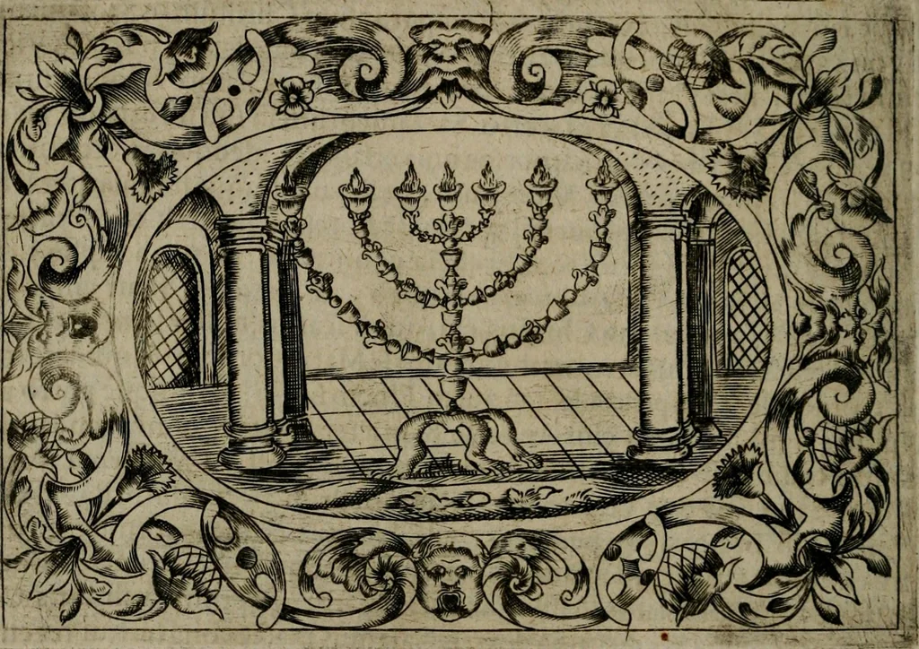An illustration from Typicus hieropolitarcha, in antitypo expressus, anno Christi eodem : quo Theodorus Adolphus Paderbornensis Antistes XXXXVI a suis rite inauguratus ista sua exhibebat insignia, 1651, leaf 113