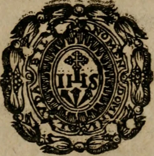 An illustration from Typicus hieropolitarcha, in antitypo expressus, anno Christi eodem : quo Theodorus Adolphus Paderbornensis Antistes XXXXVI a suis rite inauguratus ista sua exhibebat insignia, 1651, leaf 8