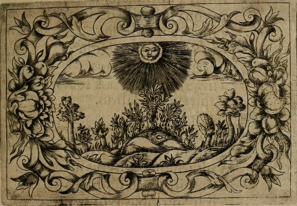 An illustration from Typicus hieropolitarcha, in antitypo expressus, anno Christi eodem : quo Theodorus Adolphus Paderbornensis Antistes XXXXVI a suis rite inauguratus ista sua exhibebat insignia, 1651, leaf 94