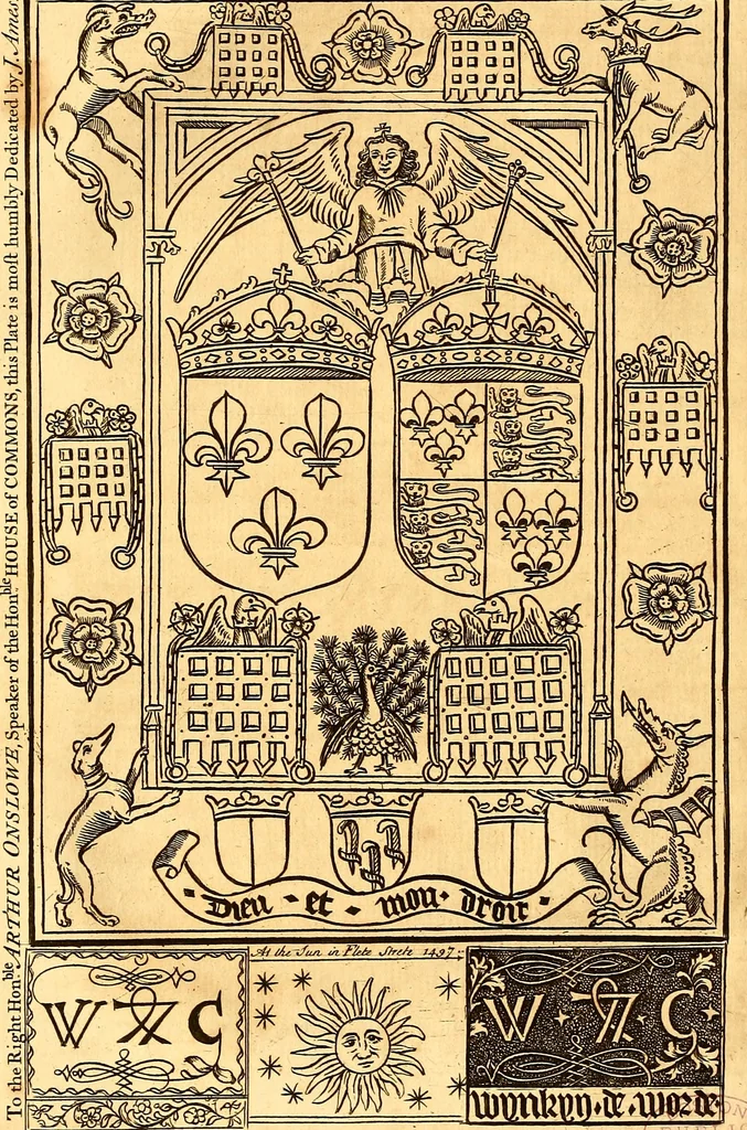 An illustration from Typographical antiquities : being an historical account of printing in England: with some memoirs of our antient printers, and a register of the books printed by them, from the year MCCCCLXXI to the year MDC. With an appendix concerning printing in Scotland and Ireland to the same time, 1749, leaf 105